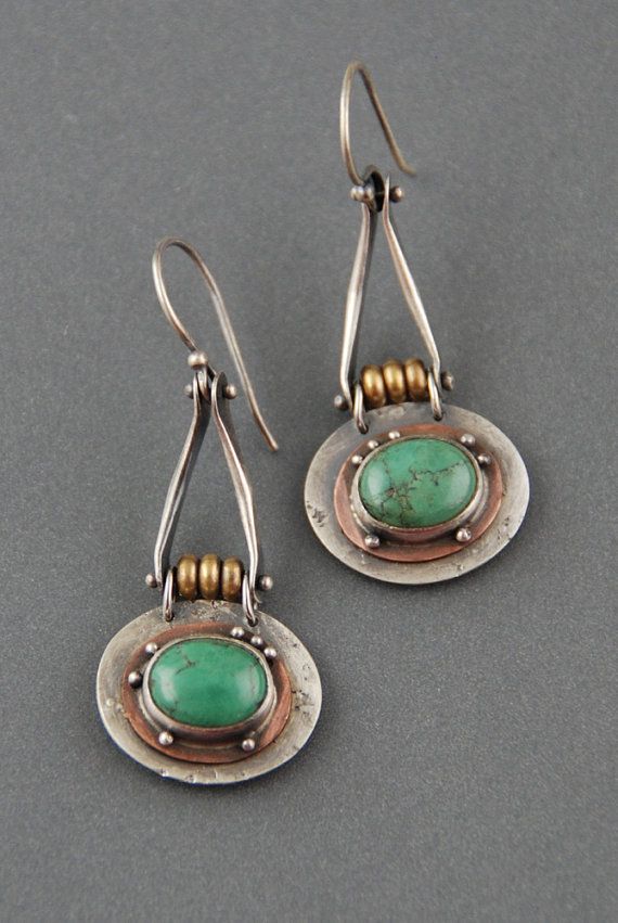 Suspended Turquoise Earrings by MaggieJs on Etsy, $225.00