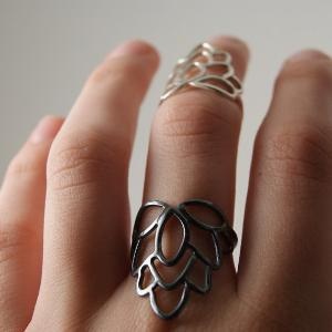 Eastern Flower Ring Sterling Silver by anatomi on Etsy