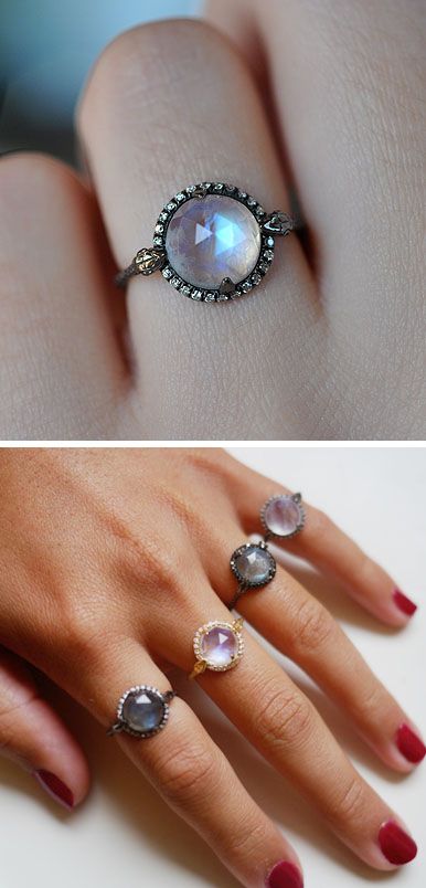 Moonstone rings,...completely obsessed