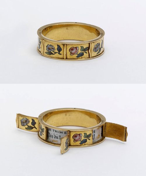 Ring with hidden love messages, made in France 1830-60.