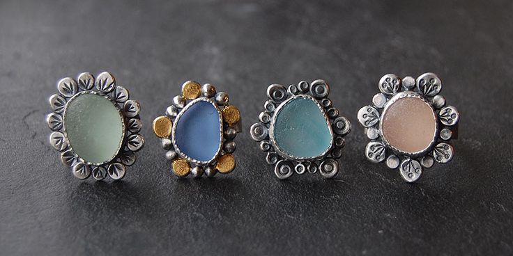 Sea Glass Rings by Tania Covo
