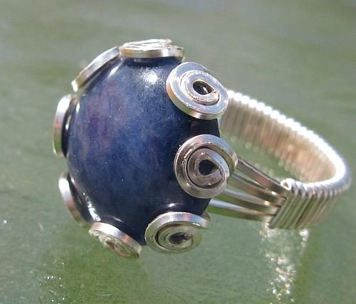 Wire Wrapped Sodalite Ring