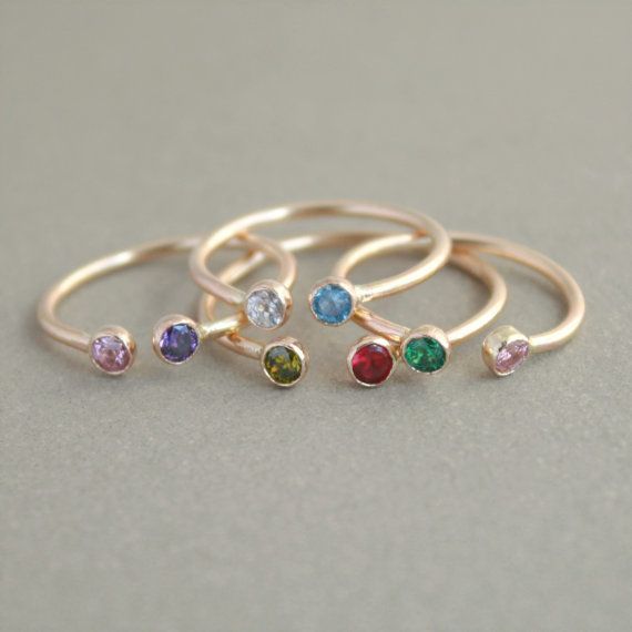 dual birthstone ring in GOLD. two stone ring. gemstone couples ring. 14k gold-fi...