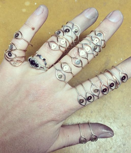 rings stacked - Stefanie Sheehan Jewelry