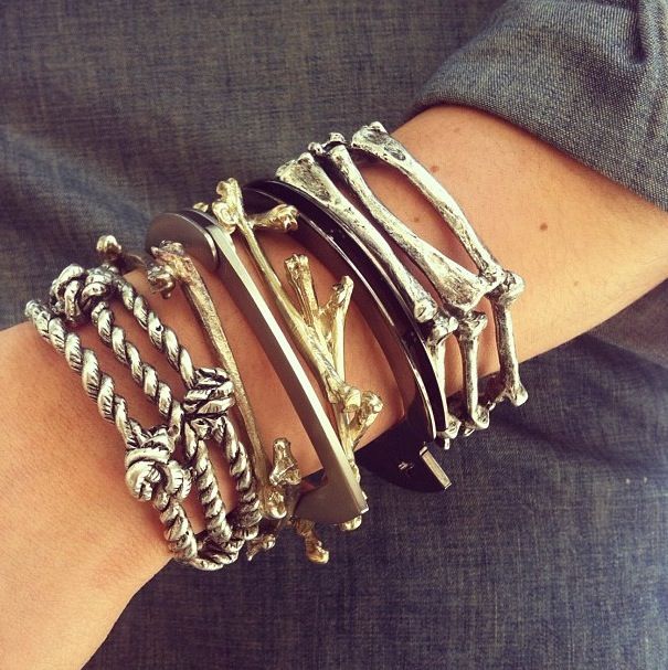 stacked bracelets