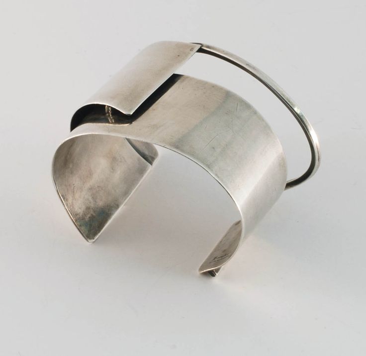 Cuff | Wide sterling cuff by mid 20th century New York jeweler, Frank Miraglia.