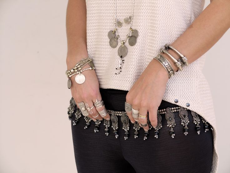 Gorgeous collection of ethnic sterling. Love that belt.