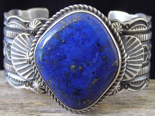 Guy Hoskie Lapis Lazuli  Cuff Bracelet  from Chacodog.com