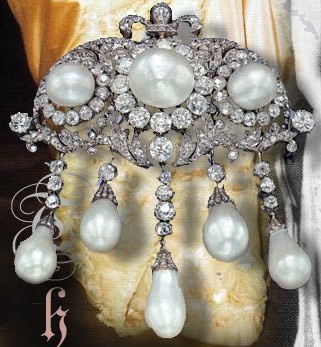 Pearl and Diamond Devant de Corsage of the House of Thurn und Taxis