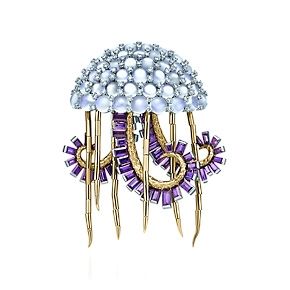 Tiffany & Co. Schlumberger® Jellyfish clip of moonstones and sapphires