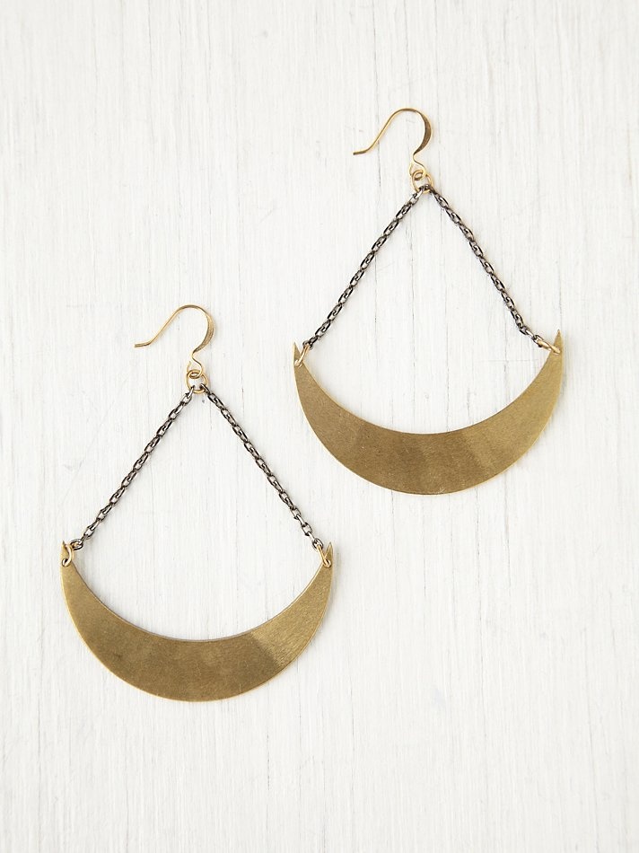 Ax + Apple Crescent Earrings at Free People Clothing Boutique