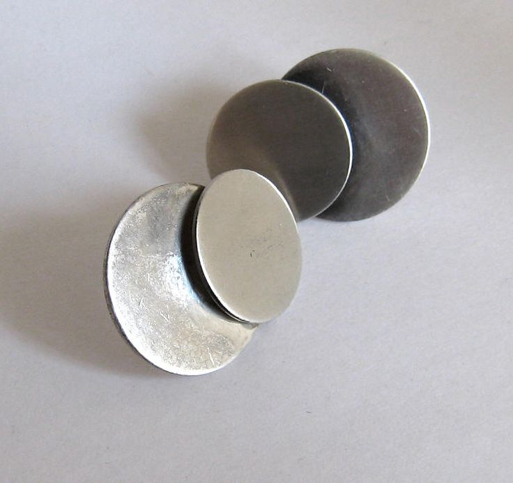 Betty Cooke Sterling Circles Earrings