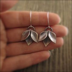 Modular Modern Leaf Cluster Dangle Sterling Silver Earrings by Kelly Gilligan