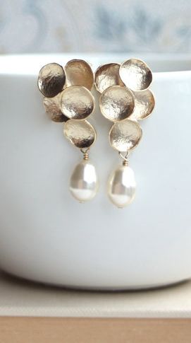 a nontraditional take on gold and pearls