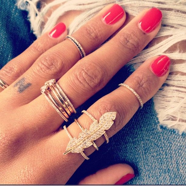 Ciara's natural red nails