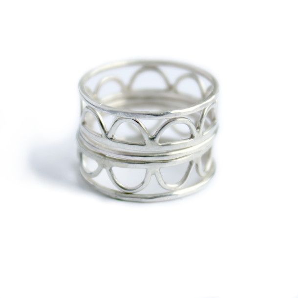 Hammered Stacking Rings Set Of 5