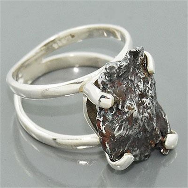 I love this! A meteorite ring.