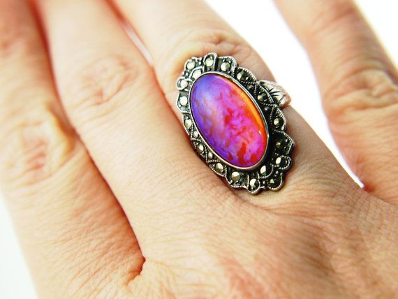 Rings Ideas Vintage Dragon S Breath Opal Ring From The 19s Zepjewelry Com Home Of Jewelry Inspiration Ideas Trends To Shop Right Now