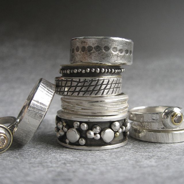 wedding rings by Quench Metalworks, via Flickr