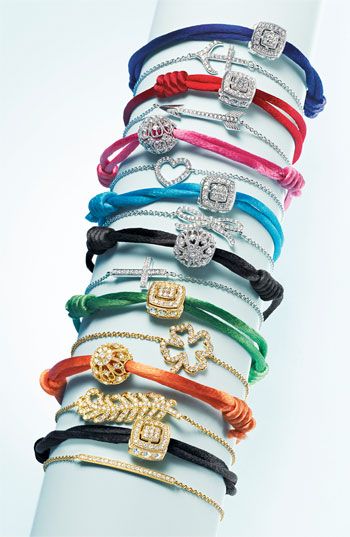 Cord Charm Bracelet. Cute, But pretty sure I could make these.