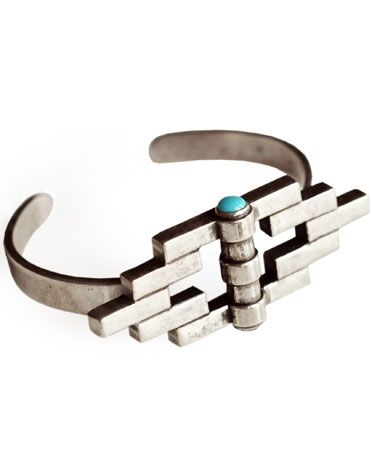 Silver Reflection Turquoise Cuff