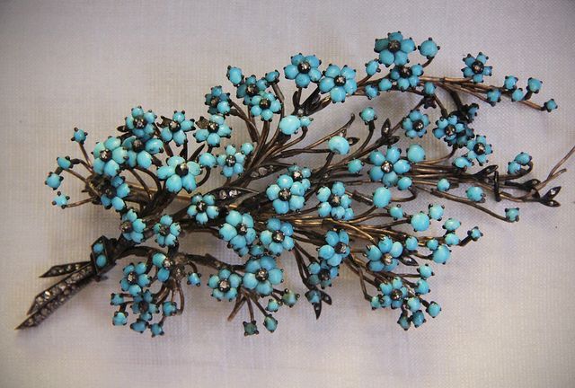 19th-century Forget-Me-Nots: turquoise and diamond, Budapest