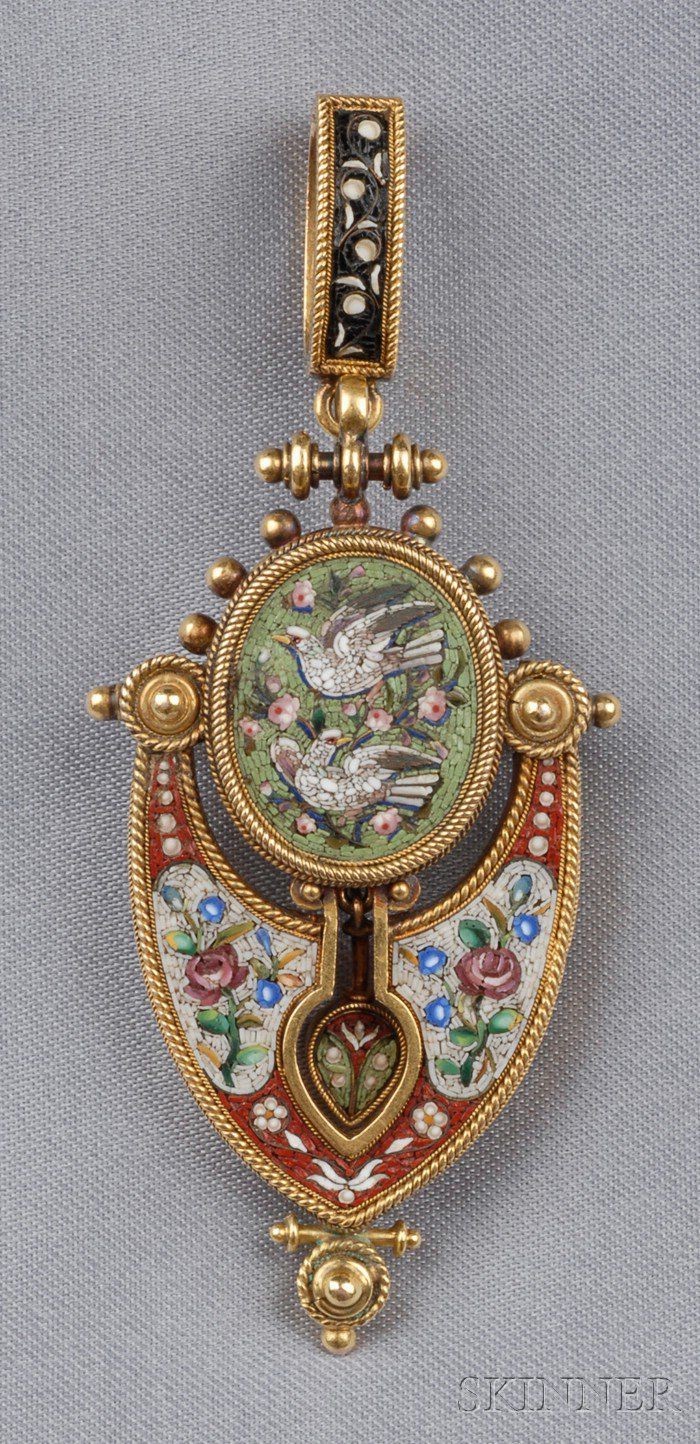 Antique Micromosaic Pendant/Brooch