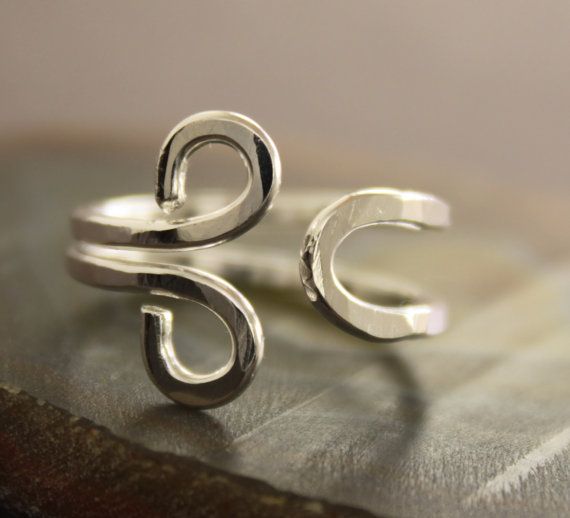 OM mano forjada ajustable plata anillo tamaño 5 12 por IngoDesign