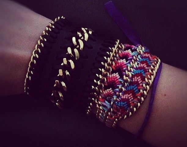 Friendship bracelets & chains.