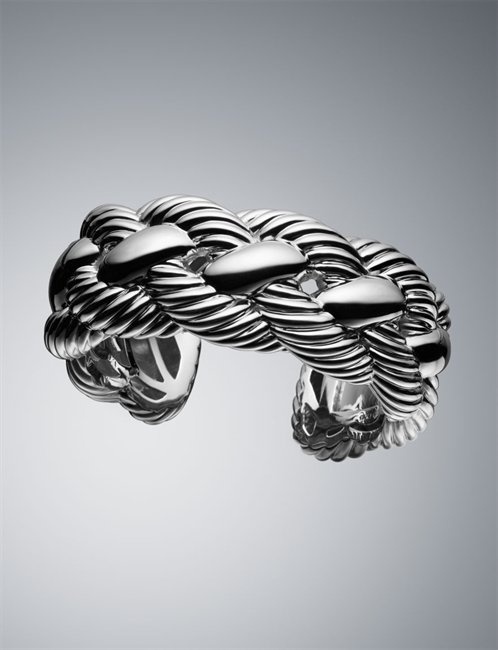 Woven Cable Cuff from David Yurman with braid detailing #bracelet #fashion #Moth...