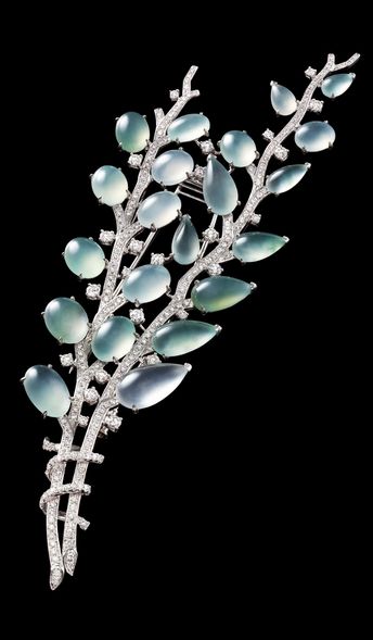 Exquisite, highly polished, translucent jade brooch from Jadegia.com