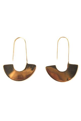The Adisa Earrings from Meyelo's Brass Collection are a pair of serious stat...