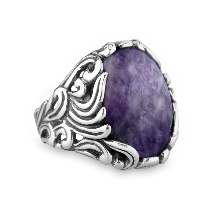 Carolyn Pollack Charoite and Sterling Silver Ring // #Pantone #African Violet