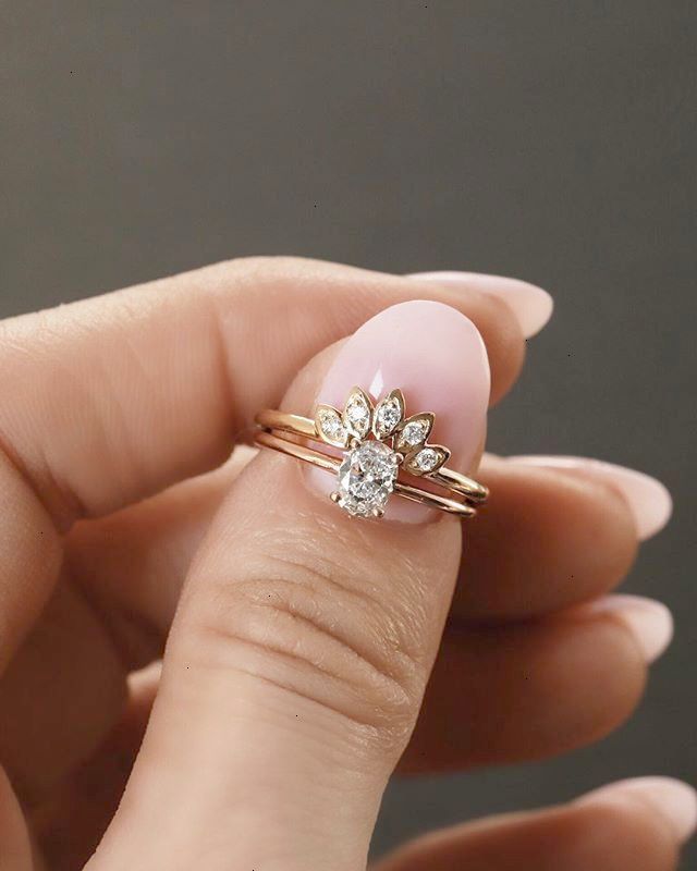 That moment you find the perfect wedding band for your perfect engagement ring. ...