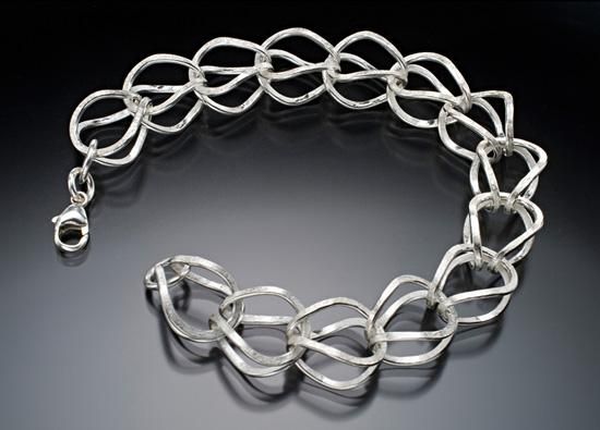 Hen Bracelet by Ken Loeber and Dona Look: Silver Bracelet available at www.artfu...