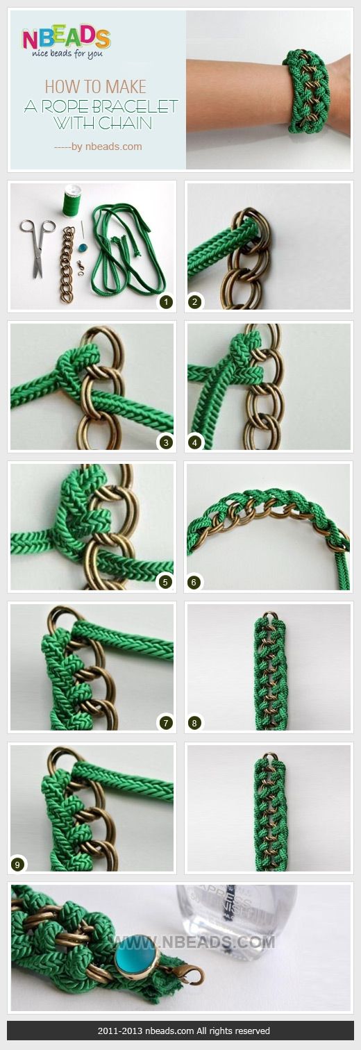 How to Make A Rope Bracelet with Chain – Nbeads