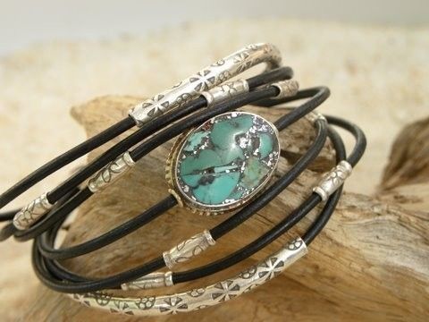 Silver, Turquoise and Leather