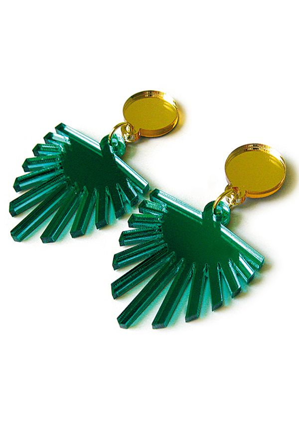 Fab Art Deco-esque palm earrings | Fab Parlor |♦F&I♦