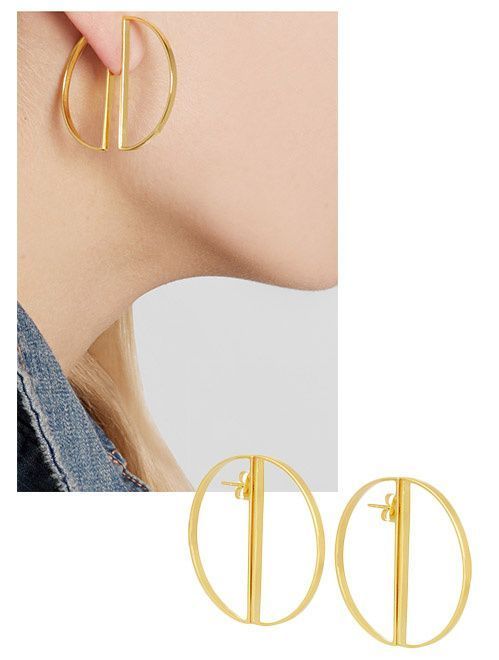Hooped earrings graphic jewelry trends Charlotte Chesnais… #jewelrytrends