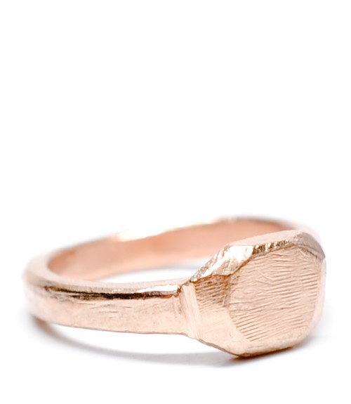 Kerrie Yeung- Rosegold Signet Ring at Stacy Stone @ LEIF