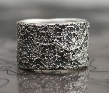 silver lace ring