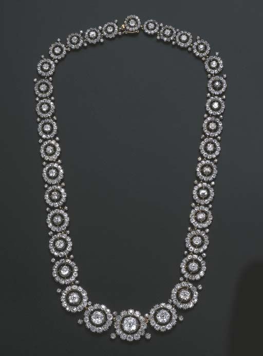 Diamond necklace.