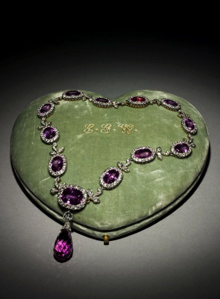 Amethyst, diamond, silver and gold necklace, by Tiffany & Co.
