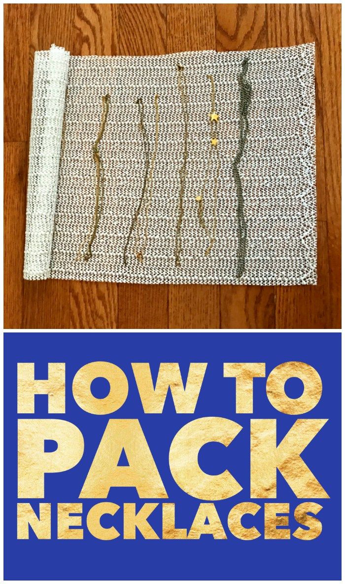 How to pack necklaces so that they don't tangle! Perfect to pack jewelry for...
