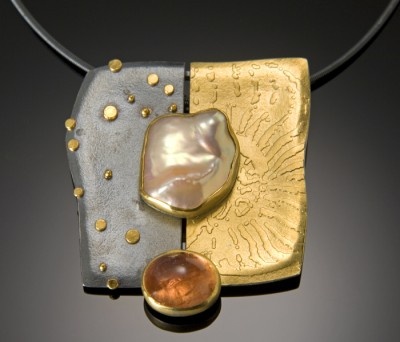 Keshi Pearl & Topaz Pendant by Sydney Lynch - She is one of the best original mo...