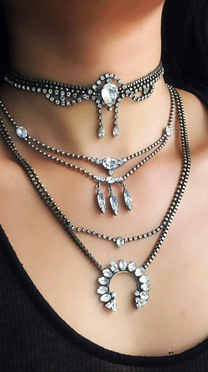 Killer crystal necklaces by Lionette NY! I love all of these and they're so ...