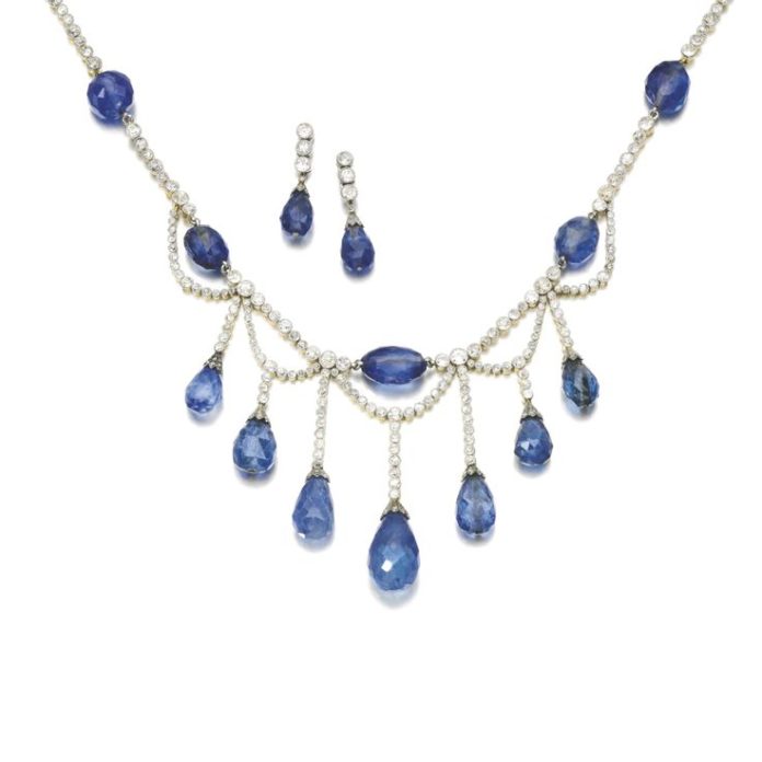 Necklace Collection : Sapphire and diamond demi-parure | lot | Sotheby ...