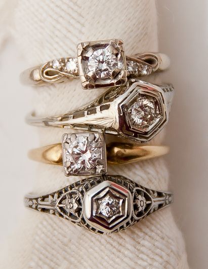Art Deco diamond rings