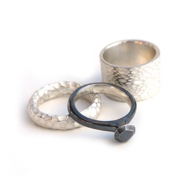 Julia Turner - sterling silver rings. Also available in gold, platinum or pallad...