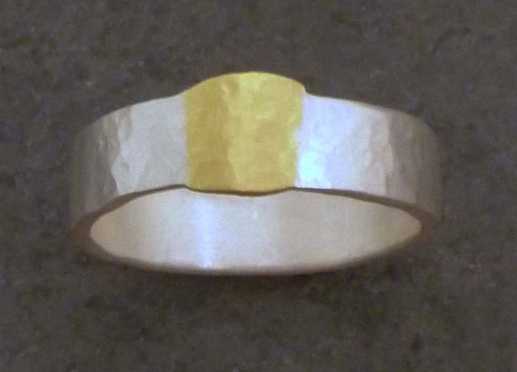 Roman Ring (wide) - Silver, 18ct Yellow ct Gold (solid) | Adele Brereton